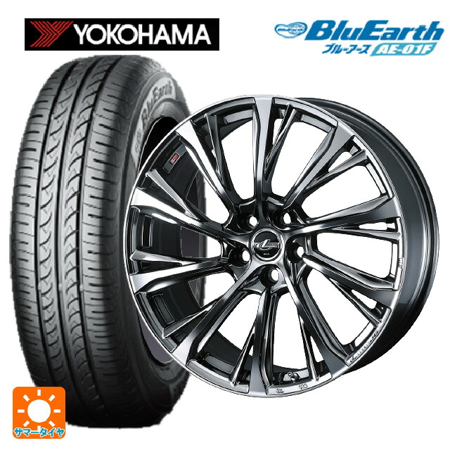 195/60R16 89H ヨコハマ ブルーアース AE01F ウェッズ レオニス JG BMCMC 16-6.5J 国産車用 サマータイヤホイール4本セット