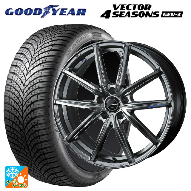 トヨタ クラウンクロスオーバー(35系)用 225/55R19 99V グッドイヤー ベクター4シーズンズ ジェン3 ウェッズ レオニス ナヴィア08 PSB 新品オールシーズンタイヤホイール 4本セット｜タイヤホイール専門店コニシタイヤ