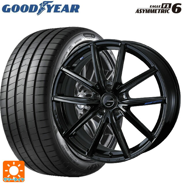 225/40R19 93Y XL グッドイヤー イーグル F1 アシメトリック6 ウェッズ レオニス ナヴィア08 PBK 19-7.5J 国産車用 サマータイヤホイール4本セット