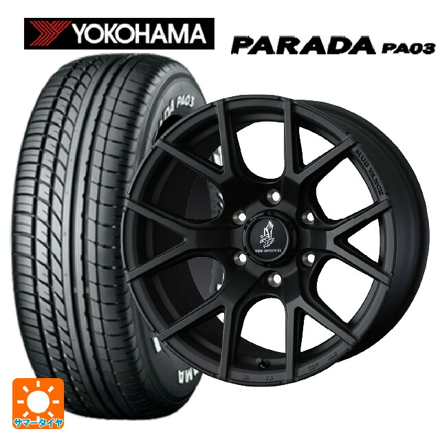 215/65R16 109/107S ヨコハマ パラダ PA03 ホワイトレター ウェッズ マッドヴァンス SD FMBK 16-6.5J 国産車用 サマータイヤホイール4本セット