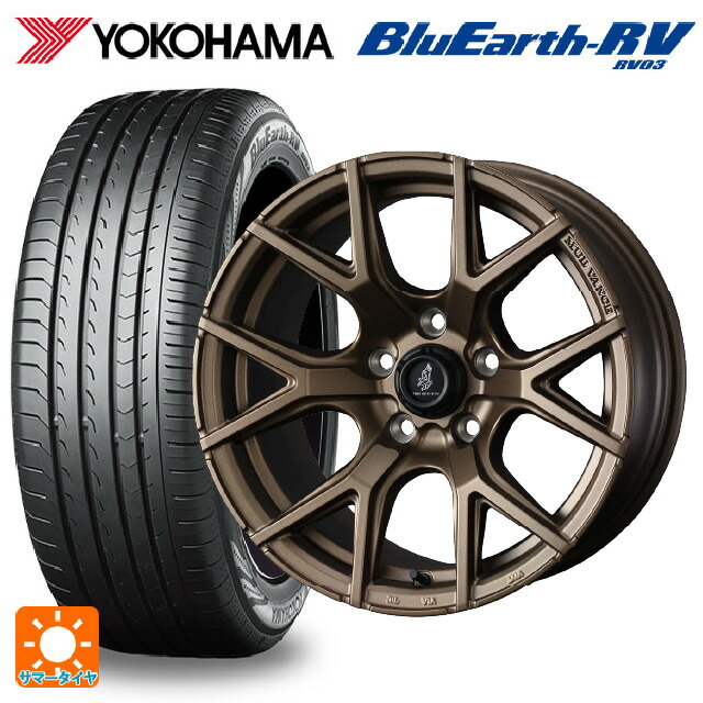 215/45R18 93W XL ヨコハマ ブルーアース RV03 # ウェッズ マッドヴァンス SD FMBR 18-7.5J 国産車用 サマータイヤホイール4本セット