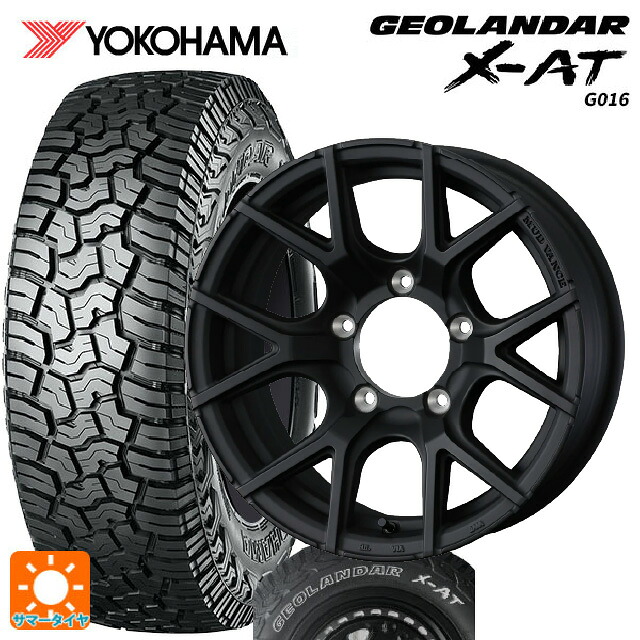 195R16 104/102Q ヨコハマ ジオランダー X-AT G016 ホワイトレター 正規品 ウェッズ マッドヴァンス SD FMBK 16-6J 国産車用 サマータイヤホイール4本セット