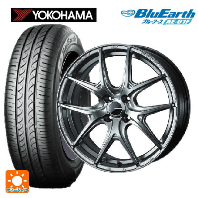 185/55R16 83V ヨコハマ ブルーアース AE01F ウェッズ ウェッズスポーツ SA 01R PSB 16-6.5J 国産車用 サマータイヤホイール4本セット