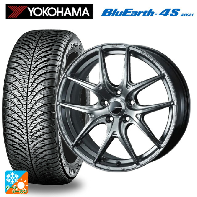 225/50R18 99W XL ヨコハマ ブルーアース4S AW21 # ウェッズ ウェッズスポーツ SA 01R PSB 18-8.5J 国産車用 オールシーズンタイヤホイール4本セット