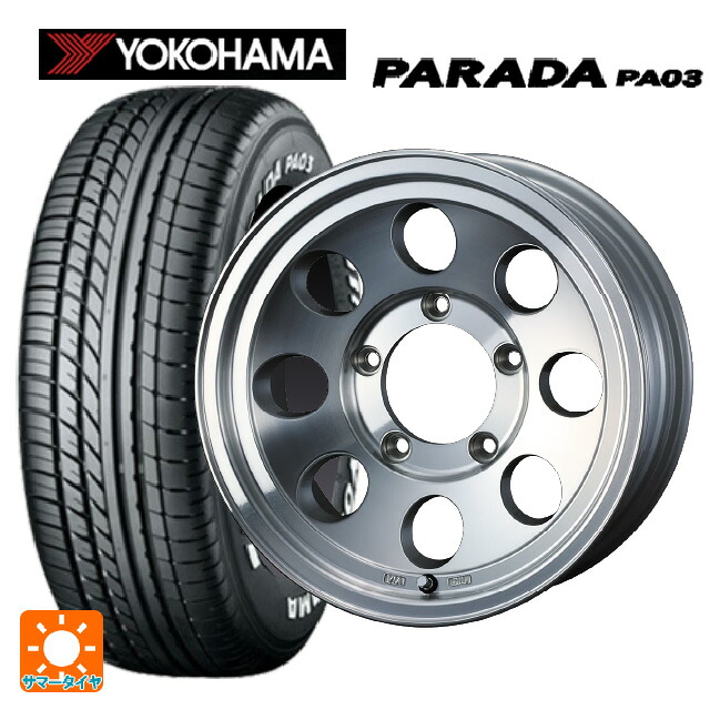 215/65R16 109/107S ヨコハマ パラダ PA03 ホワイトレター ウェッズ ジムライン タイプ2 POL 16-5.5J 国産車用 サマータイヤホイール4本セット