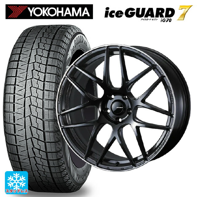 スバル フォレスター(SL系)用 235/50R19 103Q XL ヨコハマ アイスガード7(IG70) ウェッズ ウェッズスポーツ SA27R METAL BLACK/F 新品スタッドレスタイヤホイール 4本セット|タイヤホイール専門店コニシタイヤ