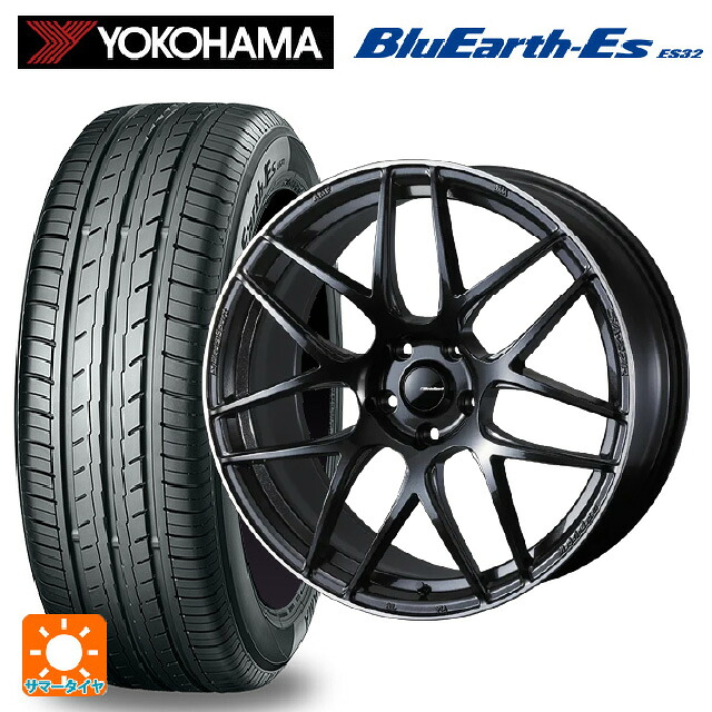 225/35R19 84W ヨコハマ ブルーアースEs ES32 ウェッズ ウェッズスポーツ SA27R METAL BLACK/F 19-8.5J 国産車用 サマータイヤホイール4本セット