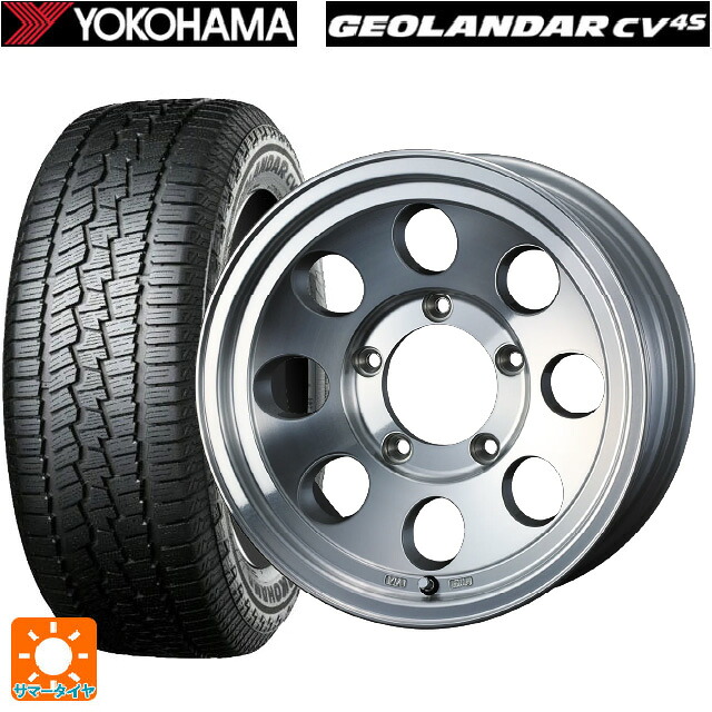 スズキ ジムニーシエラ(74系)用 225/70R16 103H ヨコハマ ジオランダー CV G058 正規品 ウェッズ ジムライン タイプ2 POL 新品サマータイヤホイール 5本セット