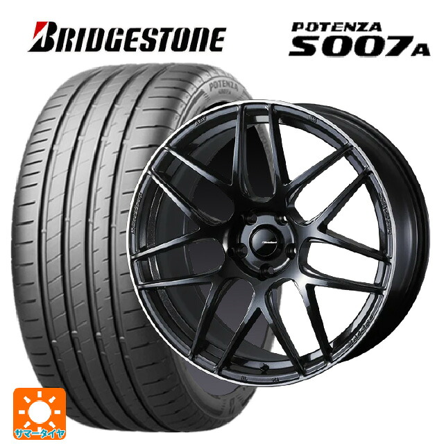 245/40R19 98Y XL ブリヂストン ポテンザ S007A 正規品 ウェッズ ウェッズスポーツ SA27R METAL BLACK/F 19-8.5J 国産車用 サマータイヤホイール4本セット