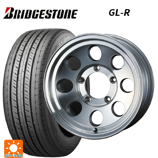 215/65R16 109/107R ブリヂストン GL-R 正規品 ウェッズ ジムライン タイプ2 POL 16-6J 国産車用 サマータイヤホイール4本セット