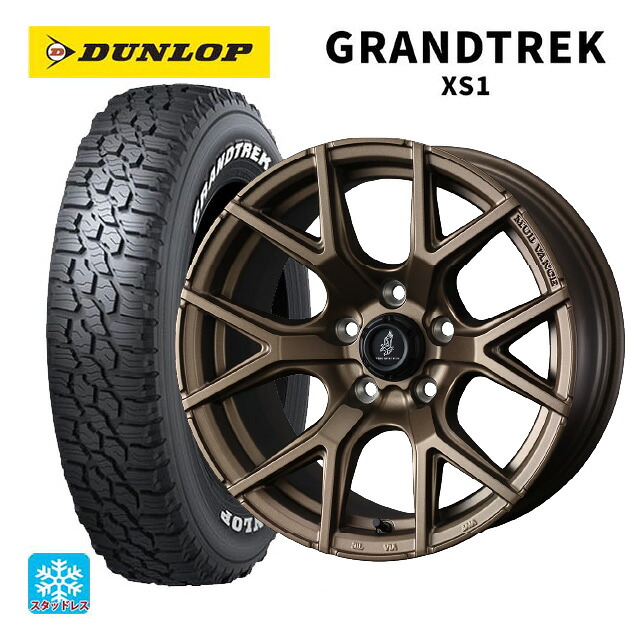 2024年製 215/70R16 100/97N ダンロップ グラントレックXS1 ホワイトレター # ウェッズ マッドヴァンス SD FMBR 16-7J 国産車用 スタッドレスタイヤホイール4本セット