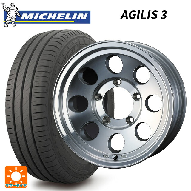 スズキ ジムニーノマド(JC74W)用 195/80R15 108/106S ミシュラン 正規品 アジリス 3 ウェッズ ジムライン タイプ2 POL 新品サマータイヤホイール 4本セット 109,665円