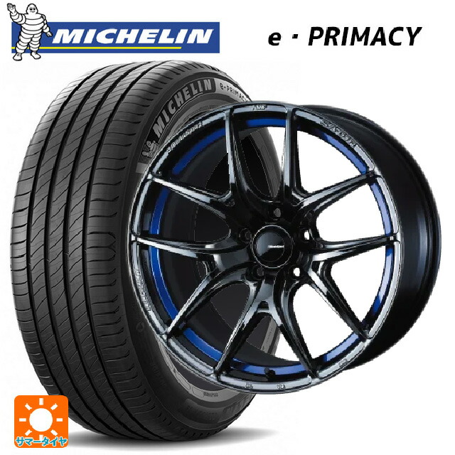 スバル フォレスター(SL系)用 225/55R18 98V ミシュラン 正規品 Eプライマシー ウェッズ ウェッズスポーツ SA 01R # BLC2 新品サマータイヤホイール 4本セット