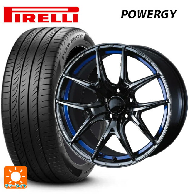トヨタ bZ4X(11/15系)用 235/60R18 107V XL ピレリ パワジー 正規品 ウェッズ ウェッズスポーツ SA 01R BLC2 新品サマータイヤホイール 4本セット