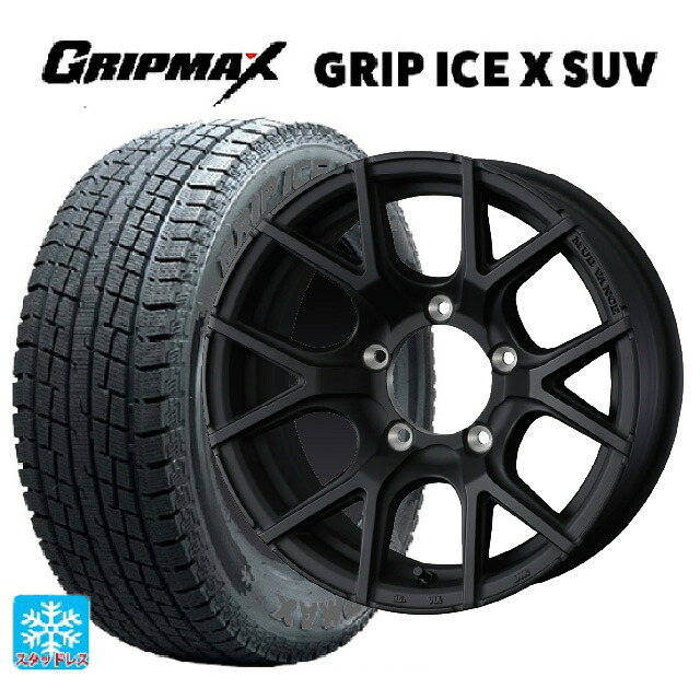 215/65R16 98T グリップマックス グリップアイスX SUV ブラックレター # ウェッズ マッドヴァンス SD FMBK 16-6J 国産車用 スタッドレスタイヤホイール4本セット|タイヤホイール専門店コニシタイヤ