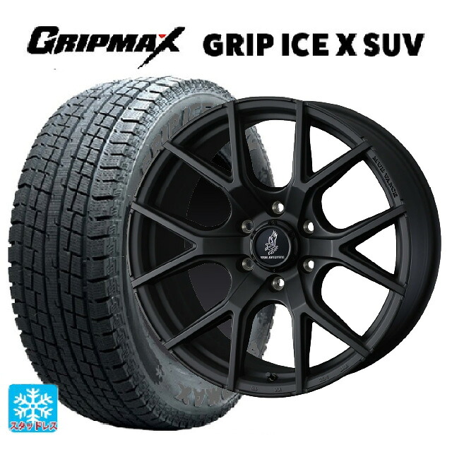 265/60R18 114H XL グリップマックス グリップアイスX SUV ブラックレター # ウェッズ マッドヴァンス SD FMBK 18-8J 国産車用 スタッドレスタイヤホイール4本セット｜タイヤホイール専門店コニシタイヤ