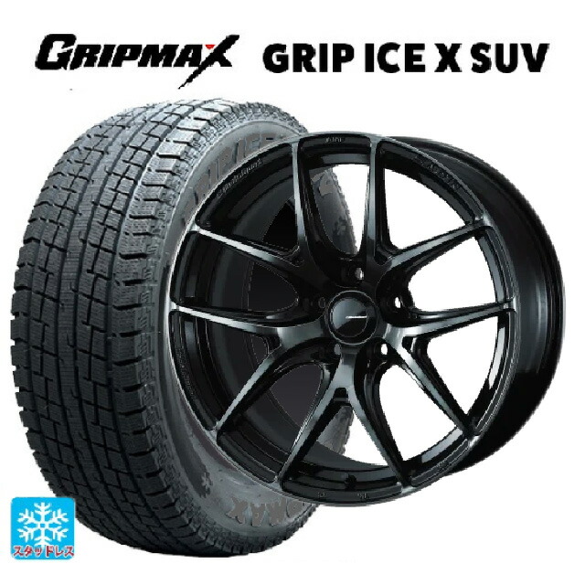トヨタ bZ4X(11/15系)用 235/60R18 107H XL グリップマックス グリップアイスX SUV ブラックレター # ウェッズ ウェッズスポーツ SA 01R WBC 新品スタッドレスタイヤホイール 4本セット