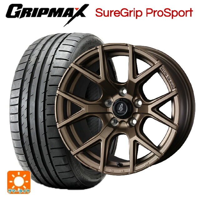 225/40R18 92Y XL グリップマックス シュアグリップ プロスポーツ ブラックレター ウェッズ マッドヴァンス SD FMBR 18-7.5J 国産車用 サマータイヤホイール4本セット