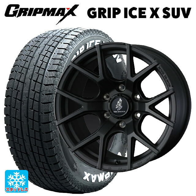 トヨタ ランドクルーザー250(250系)用 265/60R20 115T XL グリップマックス グリップアイスX SUV ホワイトレター ウェッズ マッドヴァンス SD FMBK 新品スタッドレスタイヤホイール 4本セット