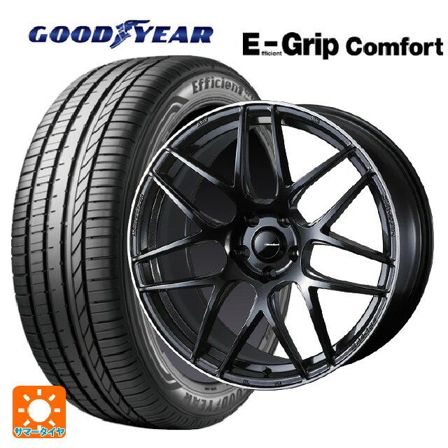 245/35R20 95W XL グッドイヤー エフィシェントグリップ コンフォート ウェッズ ウェッズスポーツ SA27R METAL BLACK/F 20-8.5J 国産車用 サマータイヤホイール4本セット