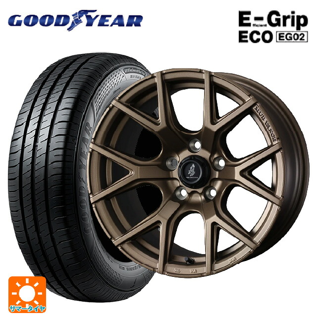 205/65R16 95H グッドイヤー エフィシェントグリップ エコ EG02 ウェッズ マッドヴァンス SD FMBR 16-7J 国産車用 サマータイヤホイール4本セット|タイヤホイール専門店コニシタイヤ
