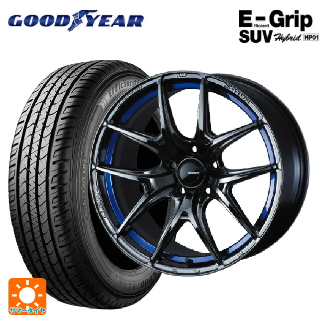 225/65R18 103H グッドイヤー エフィシェントグリップSUV HP01 ウェッズ ウェッズスポーツ SA 01R BLC2 18-8.5J 国産車用 サマータイヤホイール4本セット