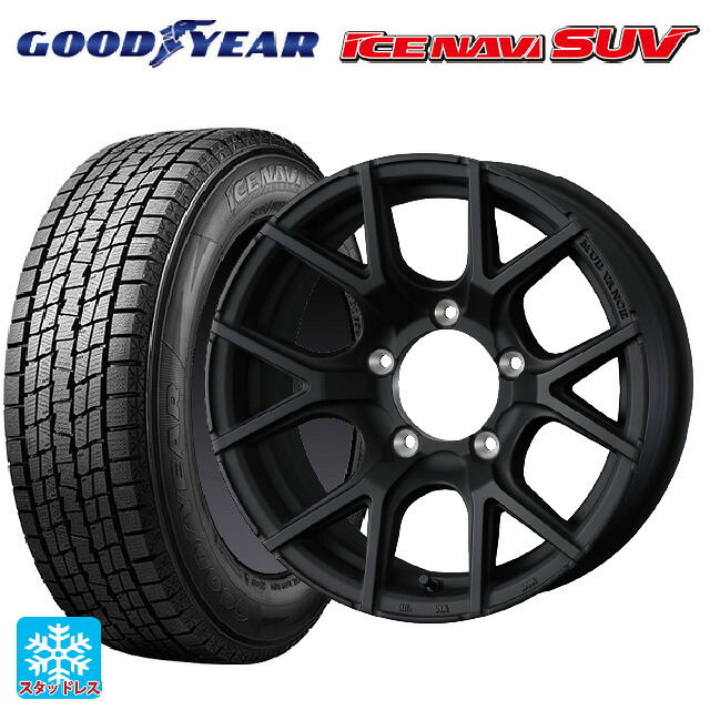 スズキ ジムニー(64系)用 175/80R16 91Q グッドイヤー アイスナビ SUV # ウェッズ マッドヴァンス SD FMBK 新品スタッドレスタイヤホイール 5本セット｜タイヤホイール専門店コニシタイヤ