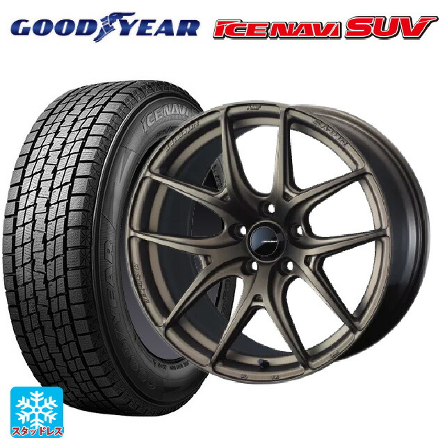 2025年製 225/60R18 100Q グッドイヤー アイスナビ SUV ウェッズ ウェッズスポーツ SA 01R EJ-BRONZE2 18-7.5J 国産車用 スタッドレスタイヤホイール4本セット