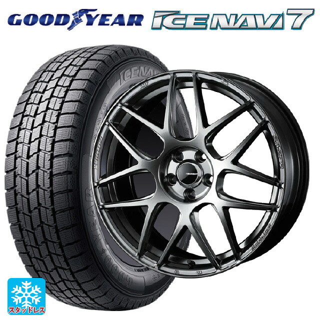 スバル レヴォーグ(VN系)用 2025年製 215/50R17 91Q グッドイヤー アイスナビ7(数量限定) # ウェッズ ウェッズスポーツ SA27R PSB 新品スタッドレスタイヤホイール 4本セット