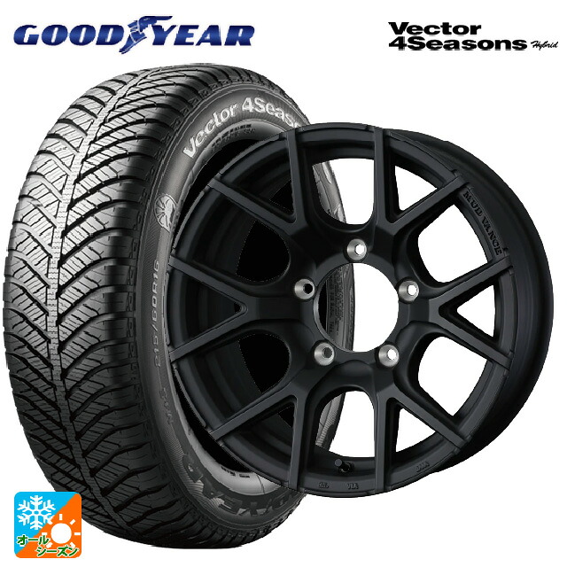 215/65R16 98H グッドイヤー ベクターフォーシーズンズ ハイブリッド ウェッズ マッドヴァンス SD FMBK 16-5.5J 国産車用 オールシーズンタイヤホイール4本セット