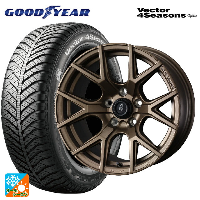 215/50R18 92H グッドイヤー ベクターフォーシーズンズ ハイブリッド ウェッズ マッドヴァンス SD FMBR 18-7.5J 国産車用 オールシーズンタイヤホイール4本セット|タイヤホイール専門店コニシタイヤ