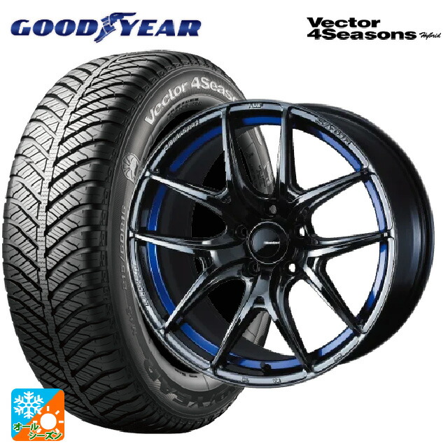 235/50R18 101H XL グッドイヤー ベクターフォーシーズンズ ハイブリッド ウェッズ ウェッズスポーツ SA 01R BLC2 18-8J 国産車用 オールシーズンタイヤホイール4本セット｜タイヤホイール専門店コニシタイヤ