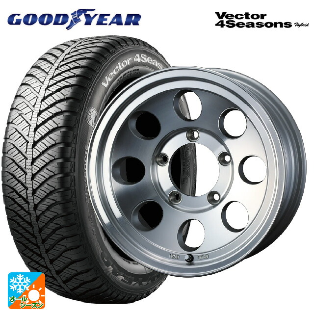 215/65R16 98H グッドイヤー ベクターフォーシーズンズ ハイブリッド ウェッズ ジムライン タイプ2 POL 16-5.5J 国産車用 オールシーズンタイヤホイール4本セット