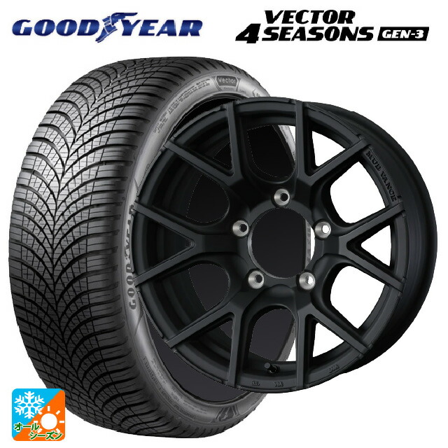 215/65R16 102V XL グッドイヤー ベクター4シーズンズ ジェン3 ウェッズ マッドヴァンス SD FMBK 16-6J 国産車用 オールシーズンタイヤホイール4本セット