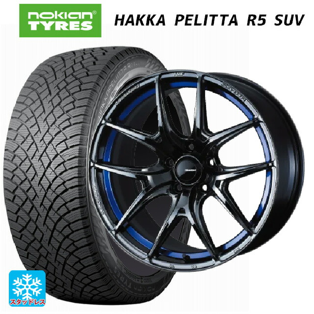 トヨタ bZ4X(11/15系)用 235/60R18 107R XL ノキアン ハッカペリッタR5 SUV # ウェッズ ウェッズスポーツ SA 01R BLC2 新品スタッドレスタイヤホイール 4本セット