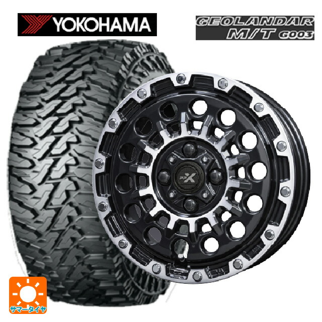 スズキ ハスラー(MR52/92S)用 165/65R14 81/78Q ヨコハマ ジオランダー M/T G003 正規品 共豊 PPX GX14 マットブラッククリア×ポリッシュ 新品サマータイヤホイール 4本セット