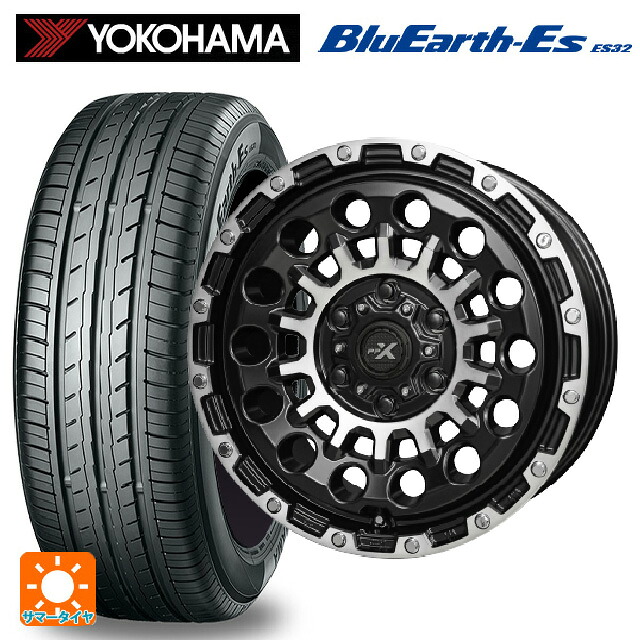 205/60R16 92H ヨコハマ ブルーアースEs ES32 共豊 PPX GX14 マットブラッククリア×ポリッシュ 16-7J 国産車用 サマータイヤホイール4本セット