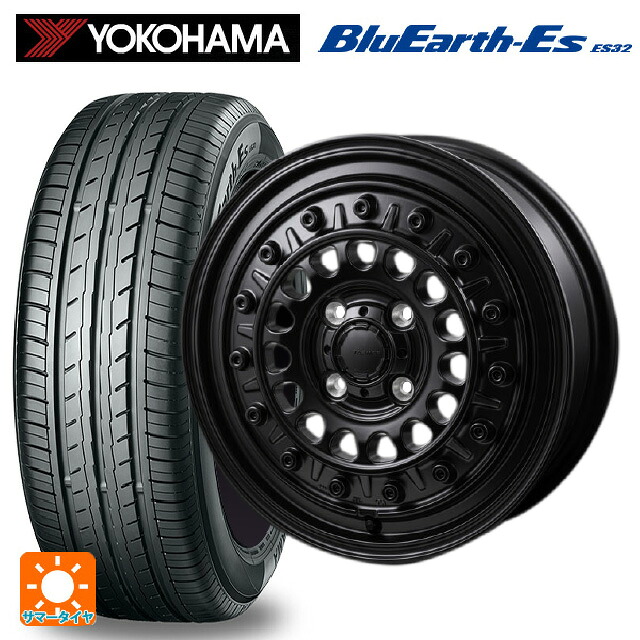 175/70R14 84S ヨコハマ ブルーアースEs ES32 ジャパン三陽 ハイブロック ターマー サテンブラック 14-5J 国産車用 サマータイヤホイール4本セット