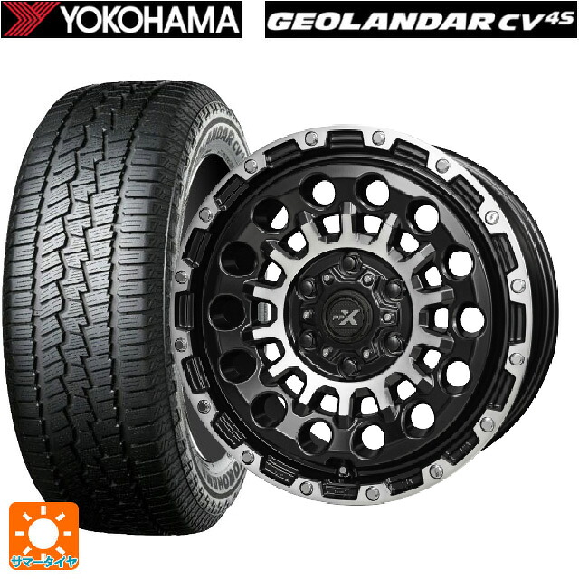 スズキ ジムニー(64系)用 175/80R16 91S ヨコハマ ジオランダー CV G058 正規品 # 共豊 PPX GX14 マットブラッククリア×ポリッシュ 新品サマータイヤホイール 5本セット|タイヤホイール専門店コニシタイヤ