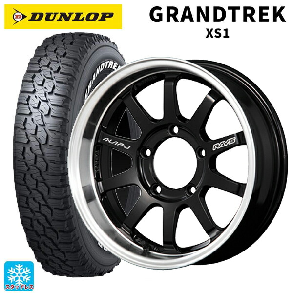 スズキ ジムニーシエラ(74系)用 215/70R16 100/97N ダンロップ グラントレックXS1 ホワイトレター レイズ A LAP(エーラップ)J BD 新品スタッドレスタイヤホイール 4本セット