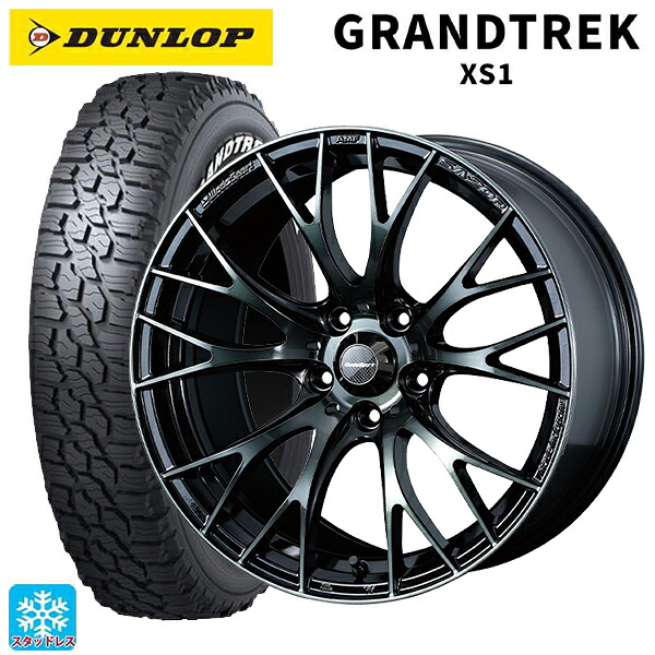 ミツビシ デリカD:5(3DA系)用 215/70R16 100/97N ダンロップ グラントレックXS1 ホワイトレター ウェッズ ウェッズスポーツ SA20R WBC 新品スタッドレスタイヤホイール 4本セット
