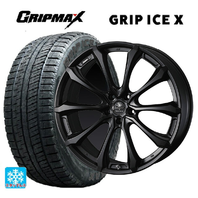トヨタ カローラ スポーツ(210系)用 225/40R18 92H XL グリップマックス グリップアイスX ブラックレター ウェッズ クレンツェ ヴェルサム 030 エボ マットブラック 新品スタッドレスタイヤホイール 4本セット