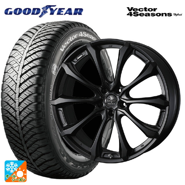 225/45R18 91H グッドイヤー ベクターフォーシーズンズ ハイブリッド ウェッズ クレンツェ ヴェルサム 030 エボ マットブラック 18-7.5J 国産車用 オールシーズンタイヤホイール4本セット 145,925円