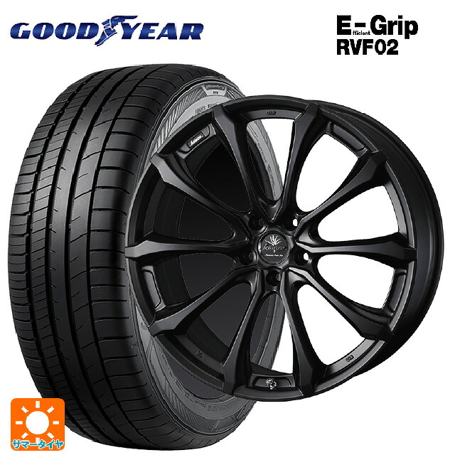245/45R19 102W XL グッドイヤー エフィシェントグリップ RVF02 ウェッズ クレンツェ ヴェルサム 030 エボ マットブラック 19-8J 国産車用 サマータイヤホイール4本セット