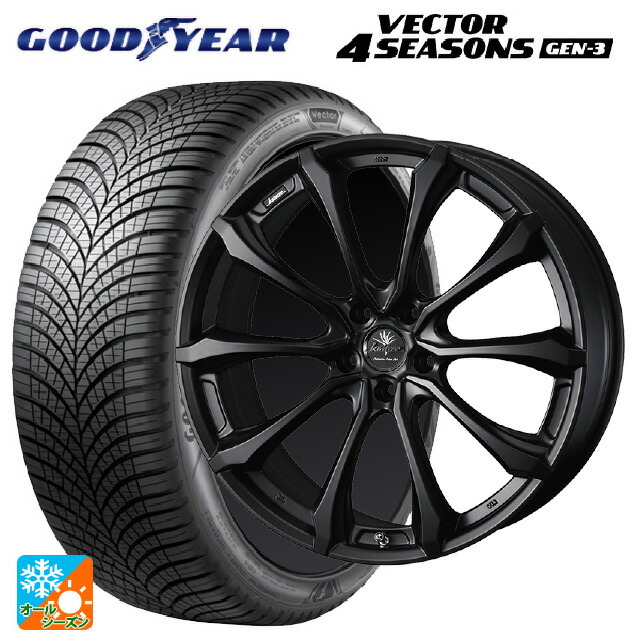 235/45R18 98Y XL グッドイヤー ベクター4シーズンズ ジェン3 ウェッズ クレンツェ ヴェルサム 030 エボ マットブラック 18-7.5J 国産車用 オールシーズンタイヤホイール4本セット｜タイヤホイール専門店コニシタイヤ