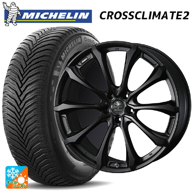 225/60R18 104W XL ミシュラン クロスクライメイト2 正規品 ウェッズ クレンツェ ヴェルサム 030 エボ マットブラック 18-7.5J 国産車用 オールシーズンタイヤホイール4本セット