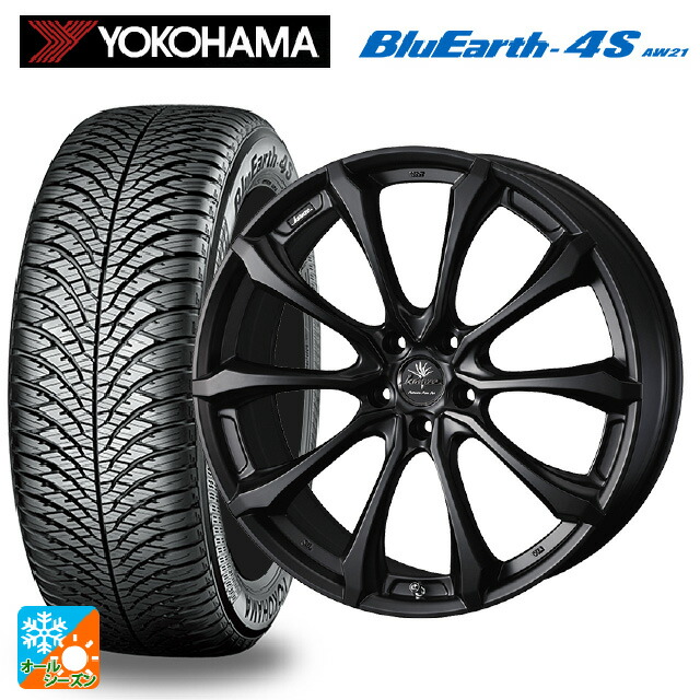 225/50R18 99W XL ヨコハマ ブルーアース4S AW21 # ウェッズ クレンツェ ヴェルサム 030 エボ マットブラック 18-7.5J 国産車用 オールシーズンタイヤホイール4本セット