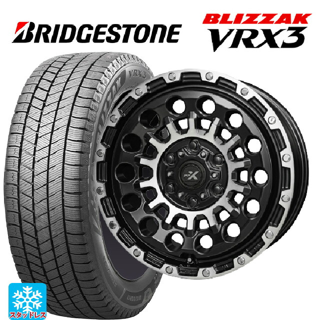 205/60R16 96Q XL ブリヂストン ブリザック VRX3 正規品 共豊 PPX GX14 マットブラッククリア×ポリッシュ 16-7J 国産車用 スタッドレスタイヤホイール4本セット