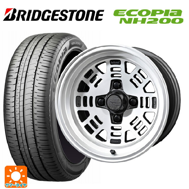 185/70R14 88S ブリヂストン エコピア NH200 正規品 共豊 ファットレース FZ01 NICKEL 14-6J 国産車用 サマータイヤホイール4本セット|タイヤホイール専門店コニシタイヤ