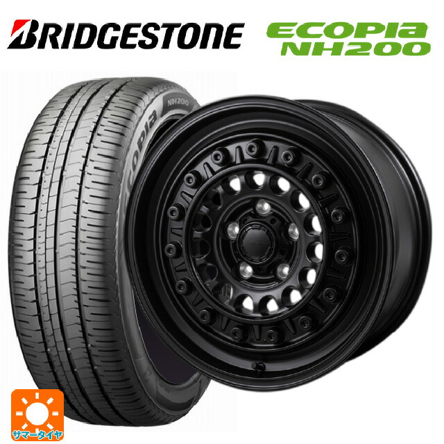 195/55R16 87V ブリヂストン エコピア NH200 正規品 ジャパン三陽 ハイブロック ターマー サテンブラック 16-7J 国産車用 サマータイヤホイール4本セット｜タイヤホイール専門店コニシタイヤ